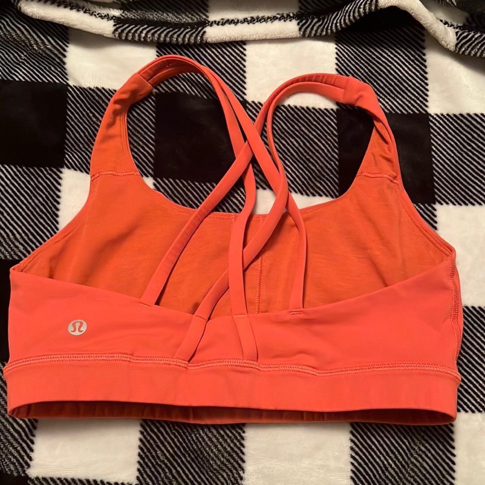 Lululemon Orange Sports Bra Size 8